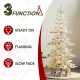 Glitzhome 7ft Deluxe Pre-Lit Snow Flocked Pine Artificial Christmas Tree with 400 Warm White Lights