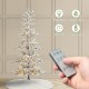 Glitzhome 7ft Deluxe Pre-Lit Snow Flocked Pine Artificial Christmas Tree with 400 Warm White Lights
