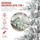 Glitzhome 7ft Deluxe Pre-Lit Snow Flocked Pine Artificial Christmas Tree with 400 Warm White Lights