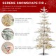 Glitzhome 7ft Deluxe Pre-Lit Snow Flocked Pine Artificial Christmas Tree with 400 Warm White Lights