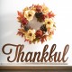 Glitzhome 30"L Fall Wooden/Metal Thankful Decor