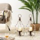Glitzhome 16.5"H Farmhouse Rustic Metal Lantern, Set of 2