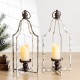 Glitzhome 22"H Large Farmhouse Rustic Metal Lantern, Set of 2
