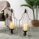 Glitzhome 22"H Large Farmhouse Rustic Metal Lantern, Set of 2