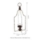 Glitzhome 22"H Large Farmhouse Rustic Metal Lantern, Set of 2