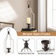 Glitzhome Set Of 2 Farmhouse Rustic Metal Lantern (Large and Small)