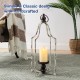 Glitzhome Set Of 2 Farmhouse Rustic Metal Lantern (Large and Small)