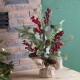 Glitzhome 20"H Christmas Floral Table Tree Décor