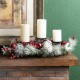 Glitzhome Glitted Berry Ornament Pinecone Candle Holder Centerpiece