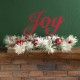 Glitzhome 20"L Christmas Metal "Joy" Floral Centerpiece Table Decor