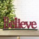 Glitzhome 23.82"L Wooden Believe Table Decor