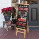 Glitzhome Double Sided Wooden Easel Porch Sign with One Changeable Sided Sign Board (Fall & Christmas) 