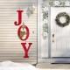 Glitzhome 36"H Metal "JOY" Angel Yard Stake or Standing Decor or Wall Décor with LED Lights (Three Functions)