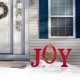 Glitzhome 36"H Metal "JOY" Angel Yard Stake or Standing Decor or Wall Décor with LED Lights (Three Functions)