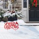 Glitzhome 24"L Metal Christmas "MERRY CHRISTMAS"  Yard Stake(KD)