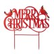 Glitzhome 24"L Metal Christmas "MERRY CHRISTMAS"  Yard Stake(KD)