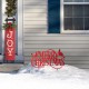 Glitzhome 24"L Metal Christmas "MERRY CHRISTMAS"  Yard Stake(KD)