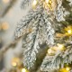Glitzhome 7.5ft Pre-Lit Flocked Pencil Spruce Artificial Christmas Tree with 350 Warm White Lights