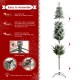 Glitzhome 7.5ft Pre-Lit Flocked Pencil Spruce Artificial Christmas Tree with 350 Warm White Lights
