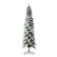 Glitzhome 9ft Pre-Lit Flocked Pencil Spruce Artificial Christmas Tree with 470 Warm White Lights 