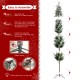 Glitzhome 9ft Pre-Lit Flocked Pencil Spruce Artificial Christmas Tree with 470 Warm White Lights 