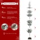 Glitzhome 9ft Deluxe Pre-Lit Flocked Pine Artificial Christmas Tree with 650 Warm White Lights