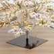Glitzhome 9ft Deluxe Pre-Lit Flocked Pine Artificial Christmas Tree with 650 Warm White Lights