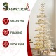Glitzhome 9ft Deluxe Pre-Lit Flocked Pine Artificial Christmas Tree with 650 Warm White Lights