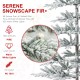 Glitzhome 9ft Deluxe Pre-Lit Flocked Pine Artificial Christmas Tree with 650 Warm White Lights