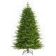 Glitzhome 6ft Pre-Lit Green Full Fir Artificial Christmas Tree with 300 Warm White and Multi-Color Twinkling Lights, 10 Function with Remote and Foot Pedal