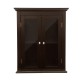 Glitzhome Wooden Wall Mounted Storage Cabinet with Glass Double Doors, Espresso