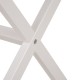 Glitzhome Wooden X-Shape Side Table With Drawer White