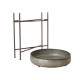 Glitzhome Farmhouse Galvanized Metal Serving Tray Table