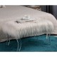 Glitzhome  24.00"L White Faux Fur Upholstered Bench with Acrylic Legs