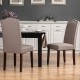 Glitzhome Tan Upholstered Dining Chairs With Studded Decoration, Set Of 2