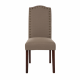 Glitzhome Tan Upholstered Dining Chairs With Studded Decoration, Set Of 2