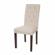 Glitzhome Cream White Upholstered Fabric Dining Chairs With Tufted Back, Set Of 2