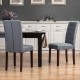 Glitzhome Dark Gray Upholstered Fabric Dining Chairs With Tufted Back, Set Of 2