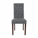 Glitzhome Dark Gray Upholstered Fabric Dining Chairs With Tufted Back, Set Of 2