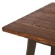 Glitzhome 41.34"H Steel Pub Bar Table with Square Solid Elm Wood Top