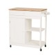 Glitzhome Kitchen Cart with Drawer Door Rubber Wooden Kitchen Island Storage Table