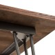 Glitzhome 29.53"H Industrial Steel Hairpin Leg Dining Table with Elm Wood Top