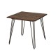 Glitzhome 29.53"H Industrial Steel Hairpin Leg Dining Table with Elm Wood Top