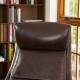 Glitzhome High-Back Adjustable Bonded Leather Executive Swivel Office Chair, Coffee