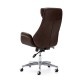 Glitzhome High-Back Adjustable Bonded Leather Executive Swivel Office Chair, Coffee