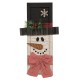 Glitzhome Handcrafted Wooden Snowman Shutter Christmas Decor