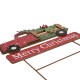 Glitzhome 24.02"H Metal/Wooden Christmas Truck Yard Stack or Wall Décor (Two Function)