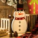 Glitzhome 19.76"H Marquee LED Lighted Snowman Sign Holiday Decoration