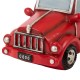 Glitzhome Christmas Table Decor Ornaments 12.52"L Red Truck With Lighted Tree