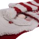 Glitzhome 20" Handmade Hooked 3D Santa Christmas Stocking Ho Ho